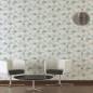 Preview: Skandi Interior mit Scandinavian Tapete mit Kreisen in türkis und creme bei heineking24